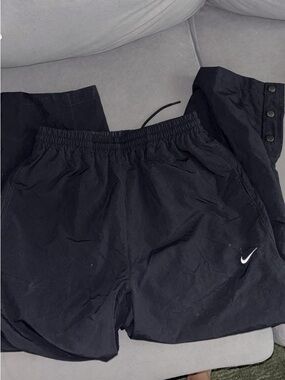 Nike Black oversized high waisted woven pant